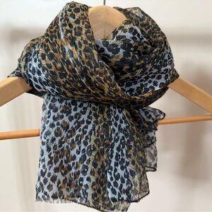 Leopard Print Silk Scarf